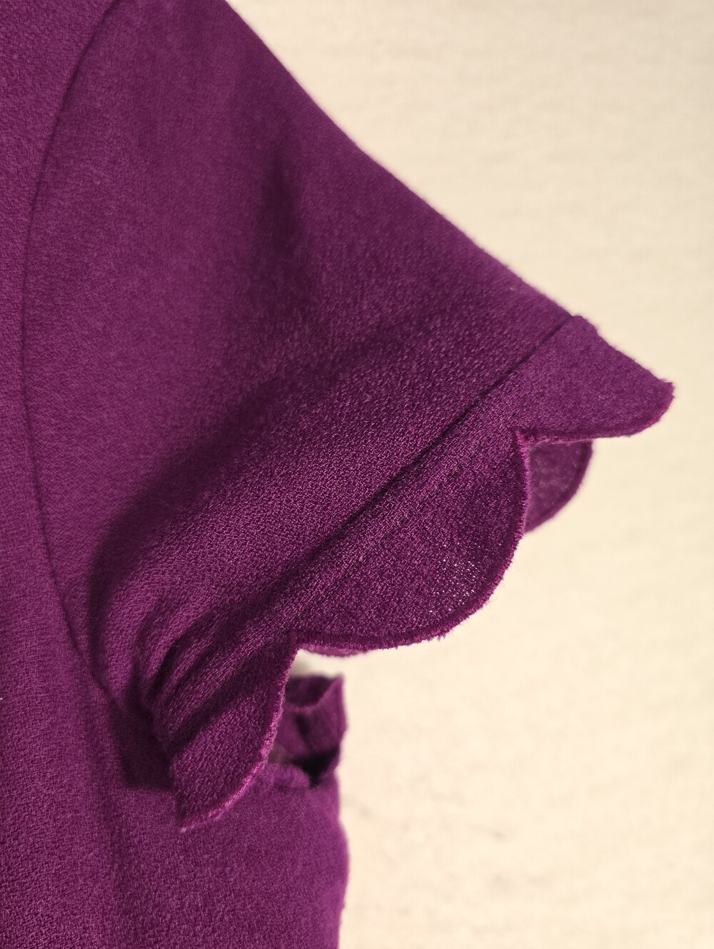 Boden Wool Fushia Scalloped Details Fall/autumn S SleeveSheath Dress Ladies Sz 8 - Picture 8 of 11